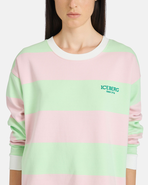 Pastel striped jersey sweater - Iceberg - Official Website