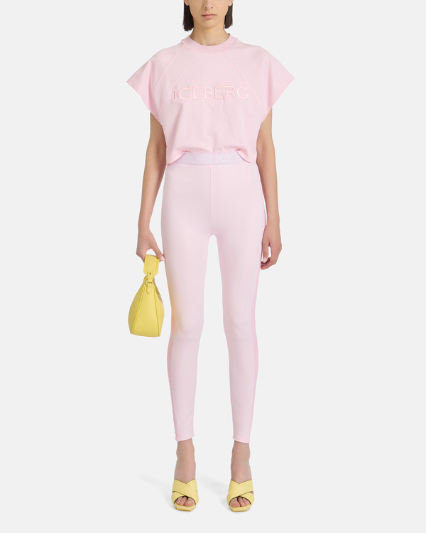 Pink pop vibes cropped T-shirt - Iceberg - Official Website