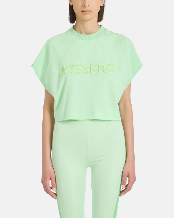 Green pop vibes cropped T-shirt - Iceberg - Official Website