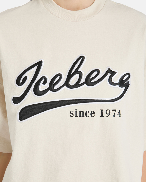 White Baseball logo T-shirt - Iceberg - Official Website
