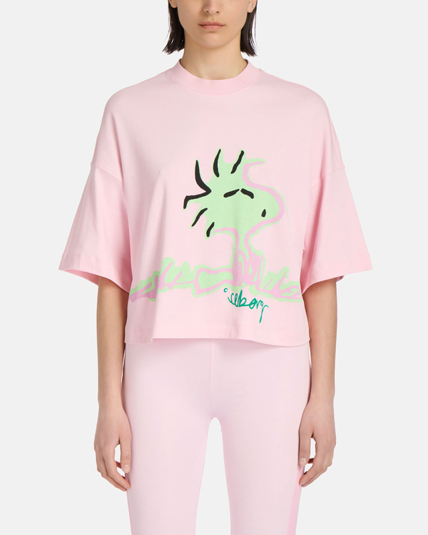 Woodstock pink cropped t-shirt - Iceberg - Official Website