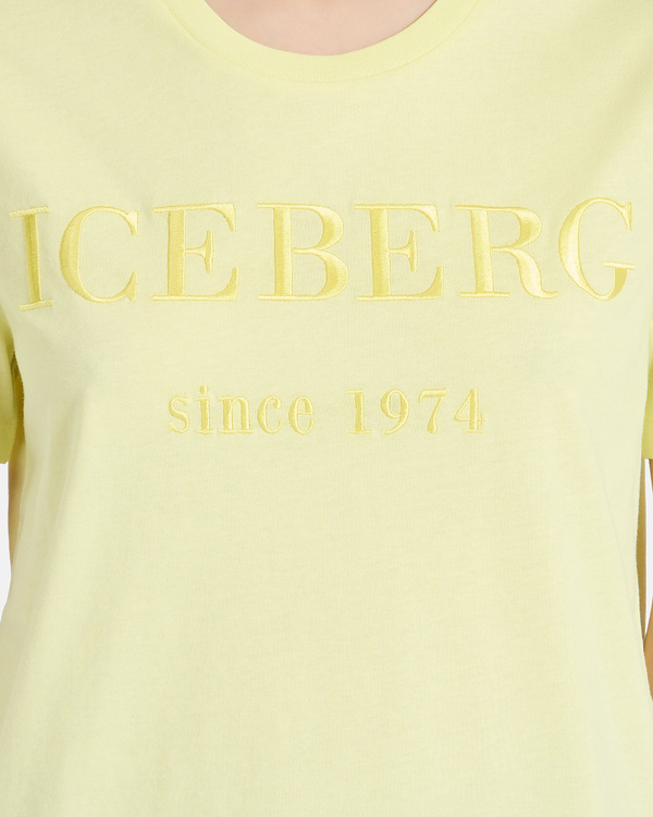 T-shirt gialla con logo heritage - Iceberg - Official Website