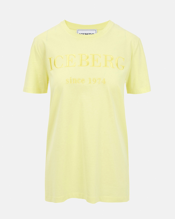 T-shirt gialla con logo heritage - Iceberg - Official Website