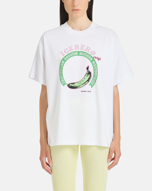 Relaxed fit banana logo t-shirt - Iceberg - Official Website