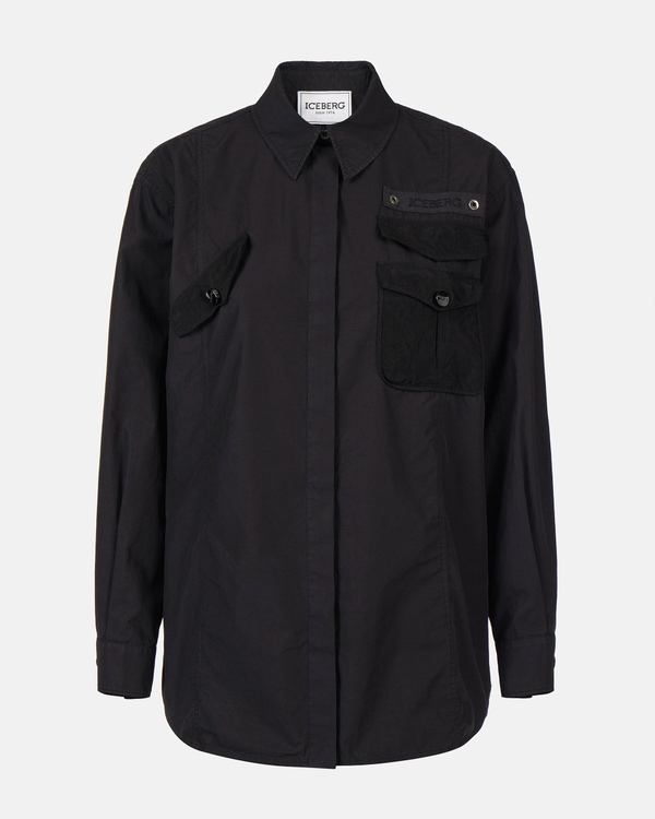 Black Shirt with Pockets - Iceberg - Official Website