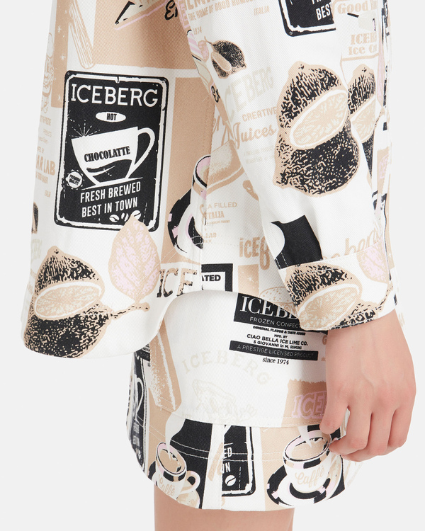 Coffee Print Shirt - Iceberg - Official Website