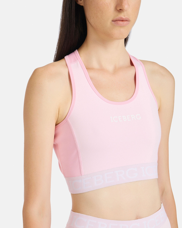 Pink Active top with logo - Iceberg - Official Website