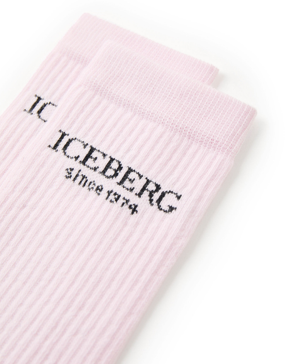 Pink socks with heritage logo - Iceberg - Official Website