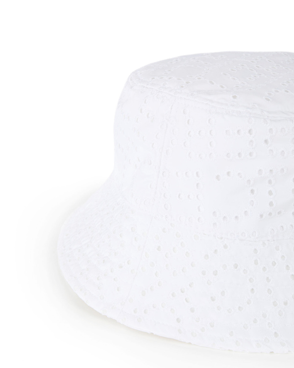 White sangallo-effect bucket hat - Iceberg - Official Website