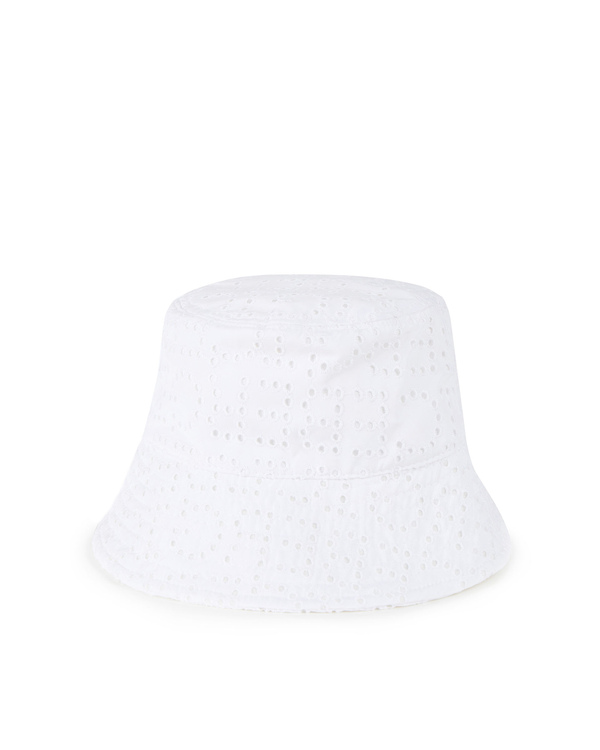 White sangallo-effect bucket hat - Iceberg - Official Website