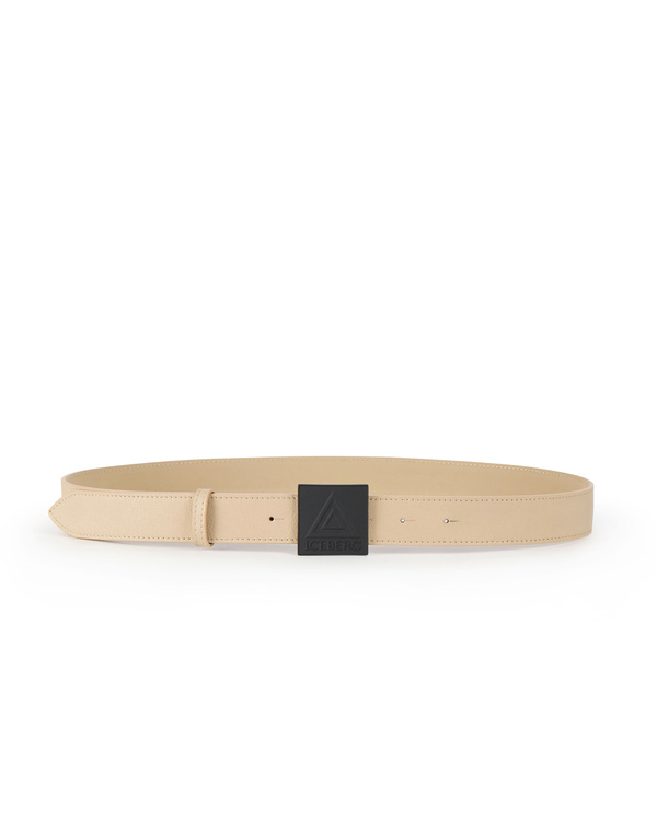 Beige triangle buckle belt | Iceberg