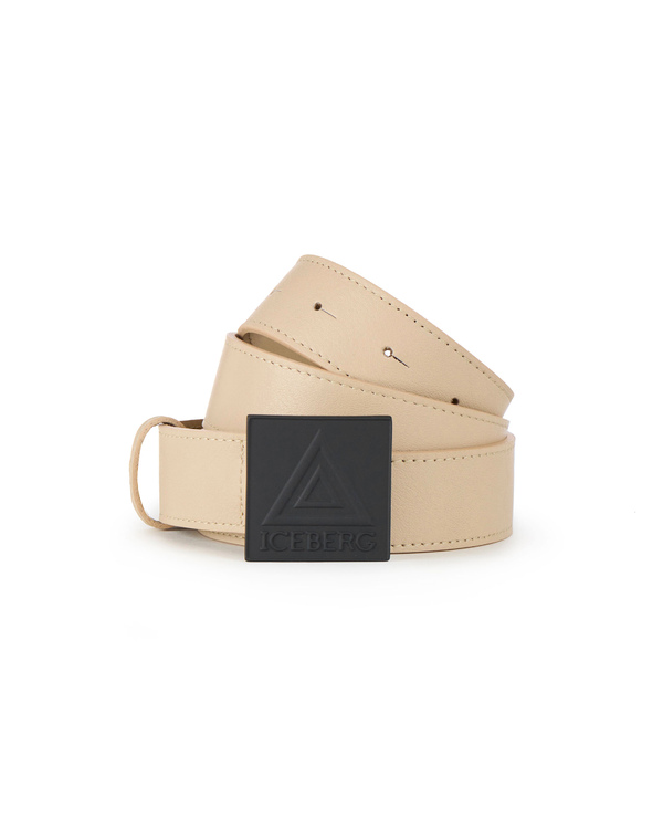 Beige triangle buckle belt | Iceberg