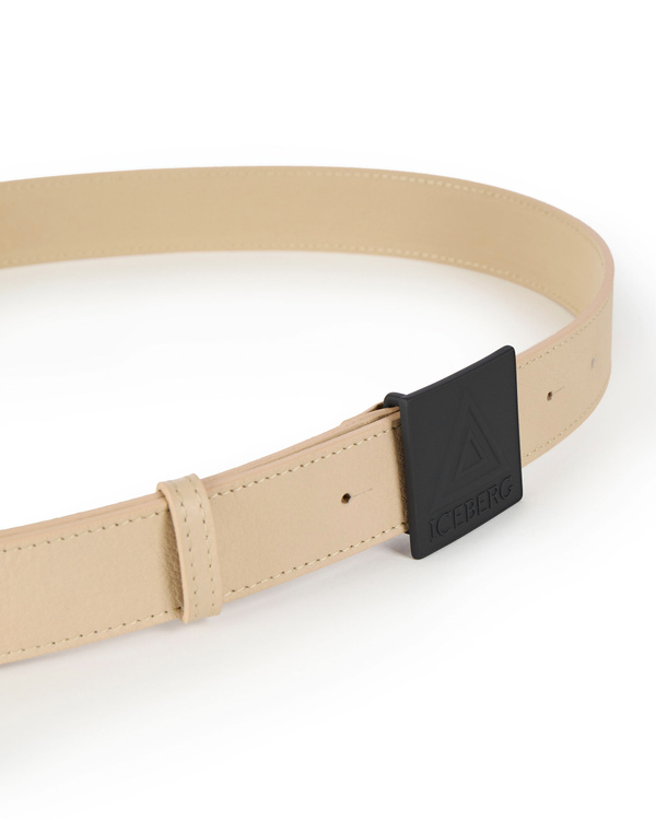 Beige triangle buckle belt | Iceberg