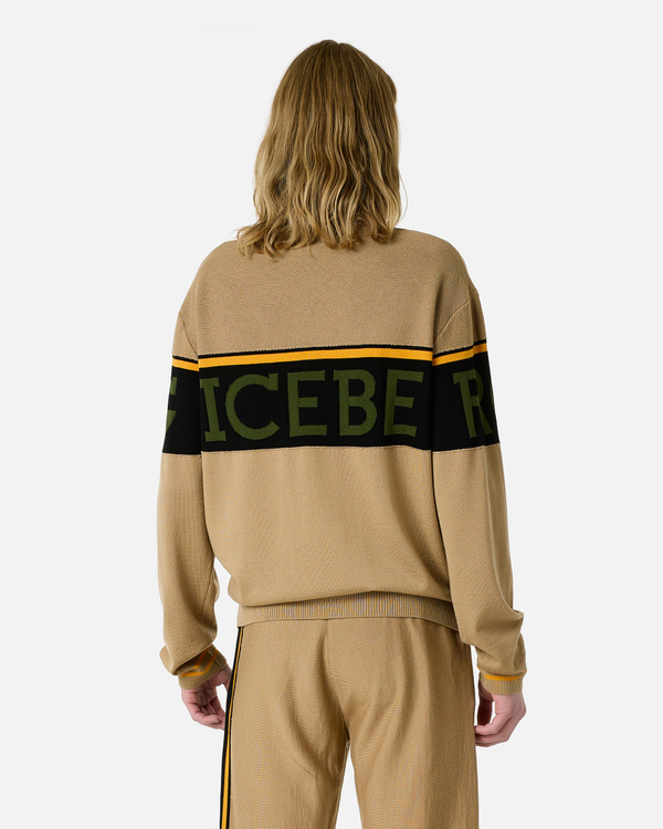 Beige carryover sweater with logo - Iceberg - Official Website