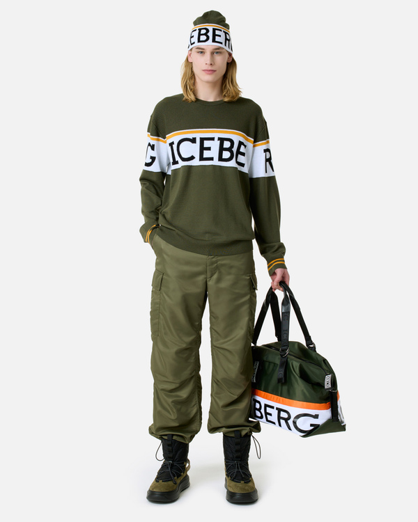 Sage carryover sweater with logo - Iceberg - Official Website