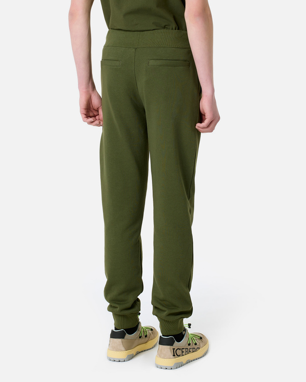 Sage cotton joggers - Iceberg - Official Website