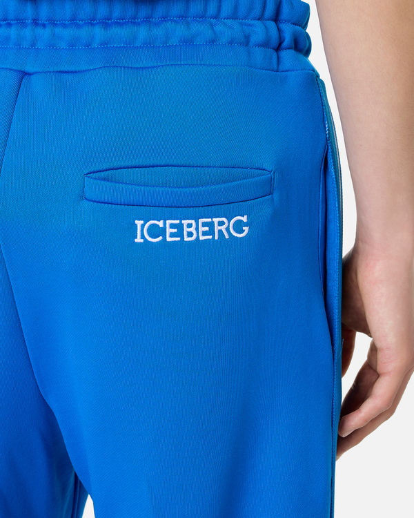 Blue drawstring tracksuit bottoms - Iceberg - Official Website