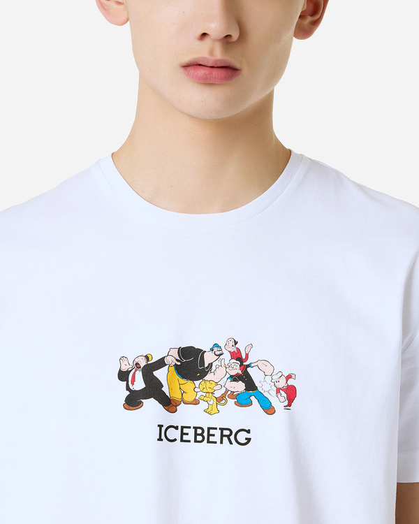 Popeye white graphic T-shirt - Iceberg - Official Website