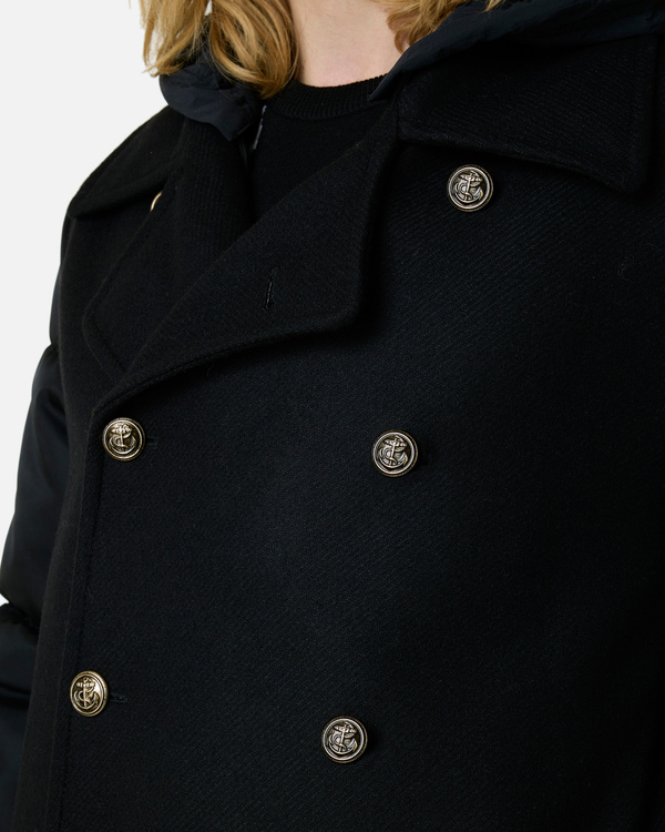 Double-breasted wool blend coat - Iceberg - Official Website