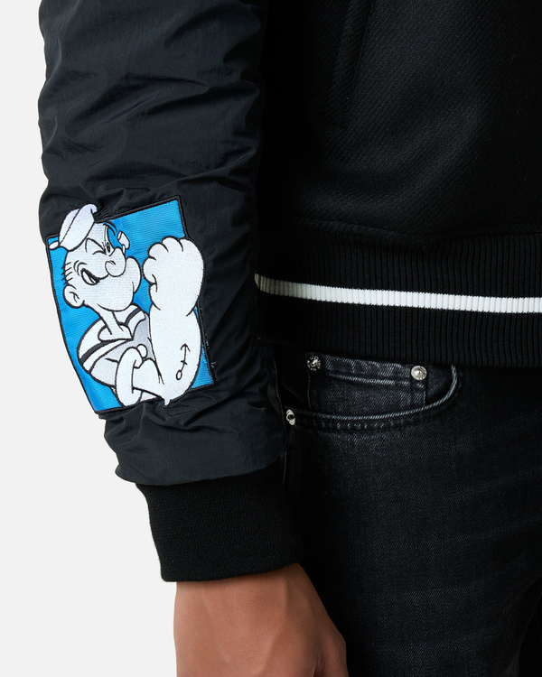 Popeye patch black bomber jacket - Iceberg - Official Website