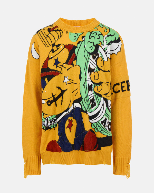 Popeye distressed knitted sweater - Iceberg - Official Website