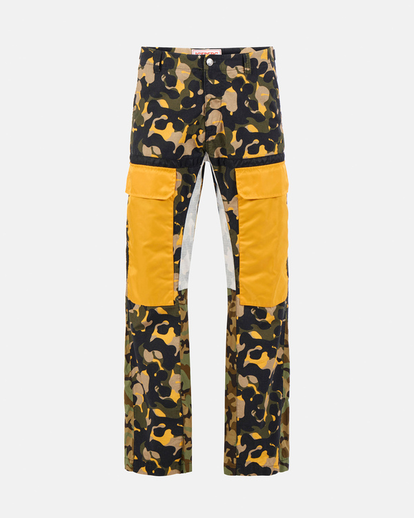 Camouflage patch cargo trousers - Iceberg - Official Website