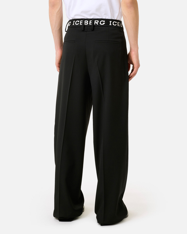 Wide fit wool chino trousers - Iceberg - Official Website