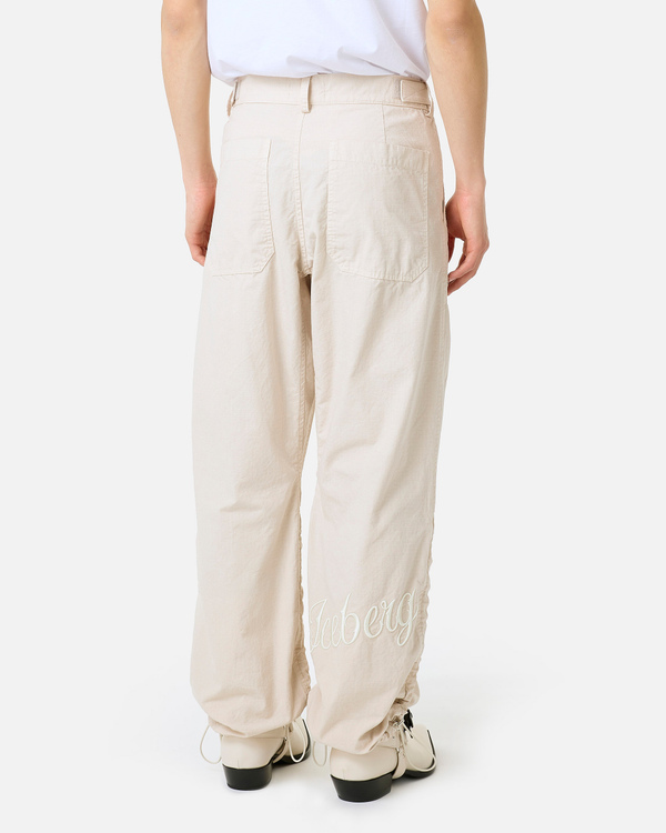 Cream wide worker trousers - Iceberg - Official Website