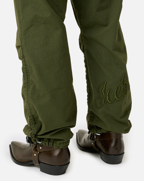 Wide worker trousers with drawstring - Iceberg - Official Website