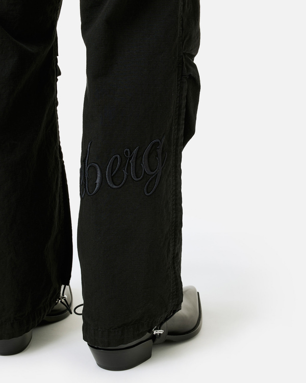 Black wide worker trousers - Iceberg - Official Website