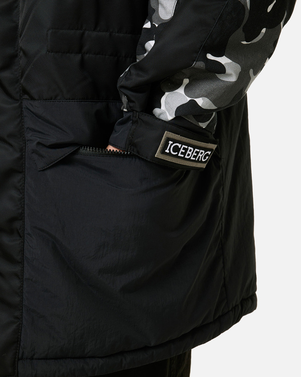 Grey camouflage padded jacket - Iceberg - Official Website