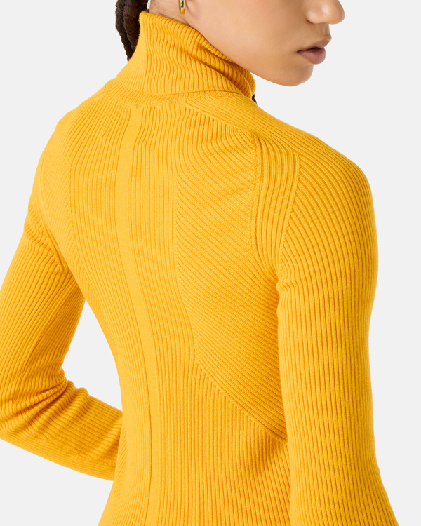 Yellow merino turtle neck sweater - Iceberg - Official Website