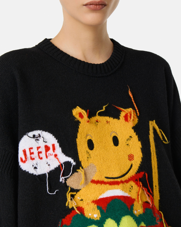 Cartoon black sweater Teddy - Iceberg - Official Website