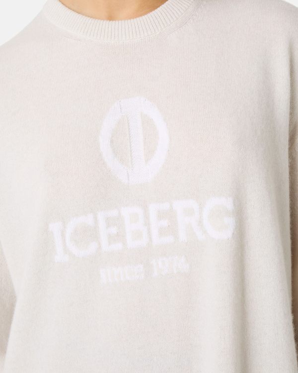 Cashmere heritage logo dress - Iceberg - Official Website