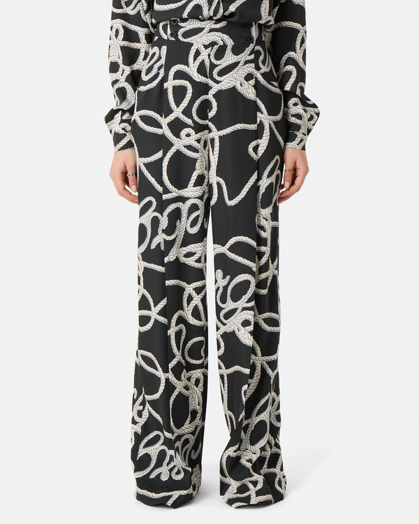 All-over rope print wide leg trousers - Iceberg - Official Website