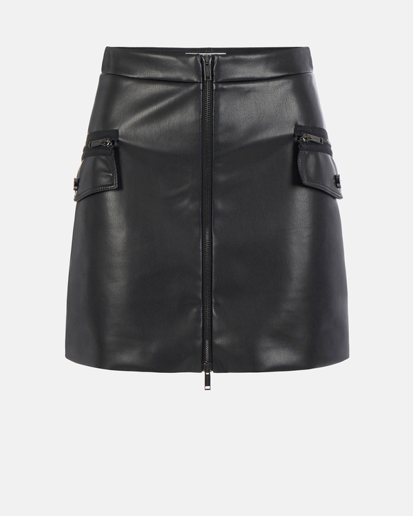 Black zip a-line mini skirt - Iceberg - Official Website