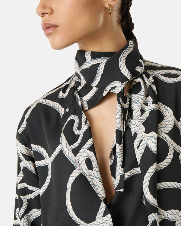 Blouse with monochrome ropes print - Iceberg - Official Website