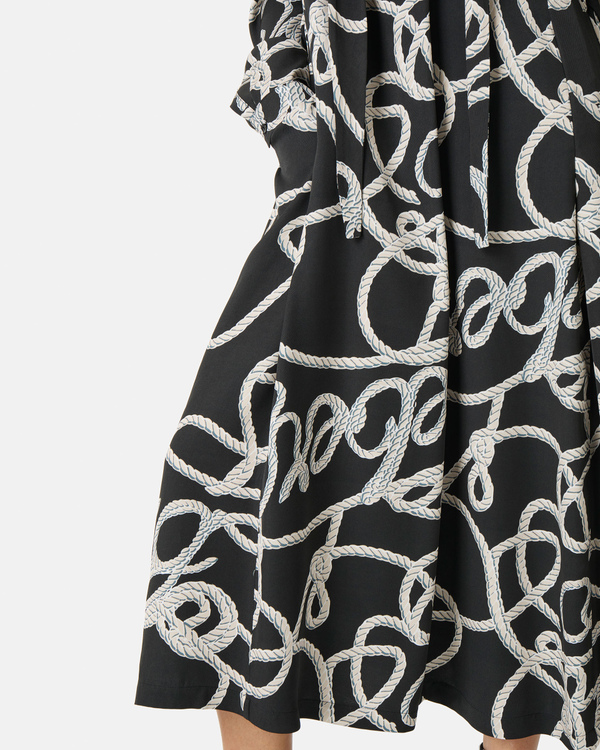 Dress with monochrome ropes print - Iceberg - Official Website