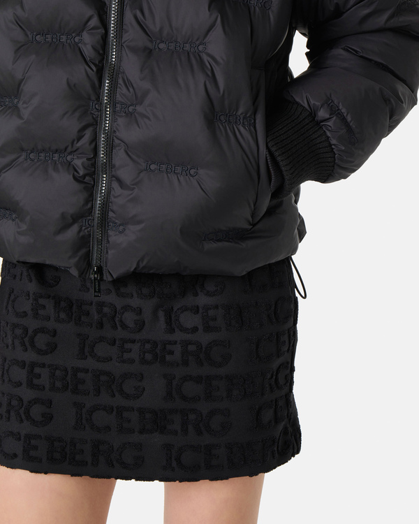 Hooded bomber jacket with logo - Iceberg - Official Website
