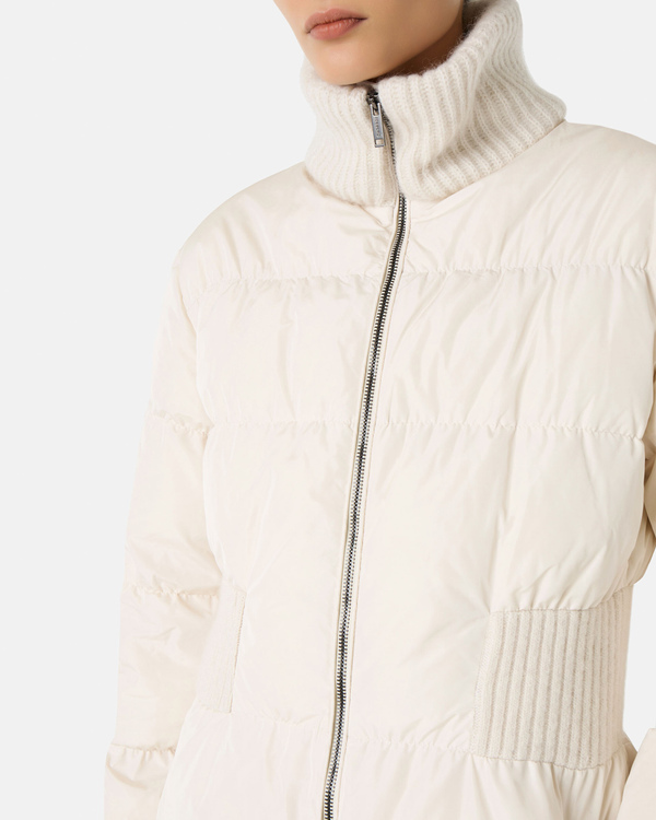 Longline down jacket with logo - Iceberg - Official Website