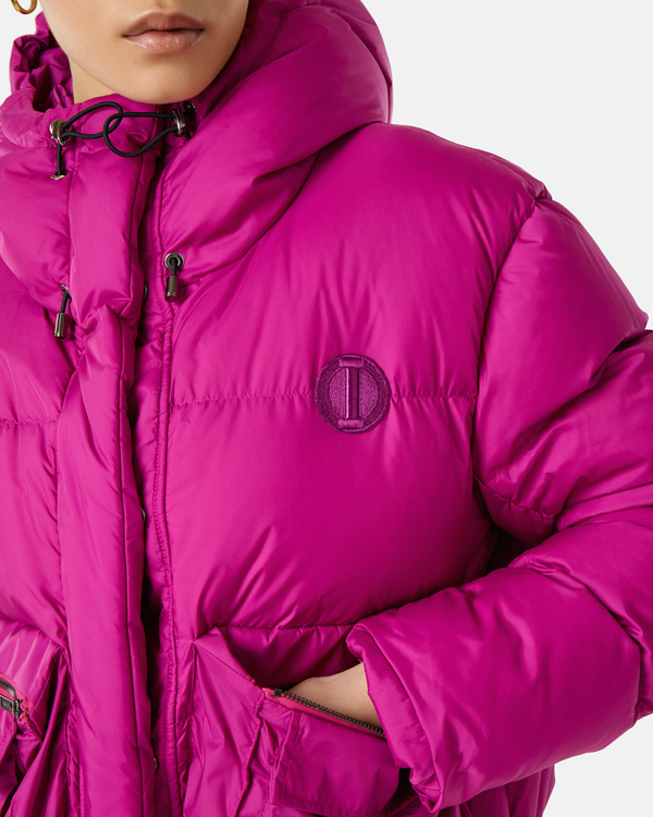Cropped down jacket with patch logo - Iceberg - Official Website
