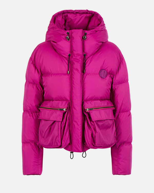 Cropped down jacket with patch logo - Iceberg - Official Website