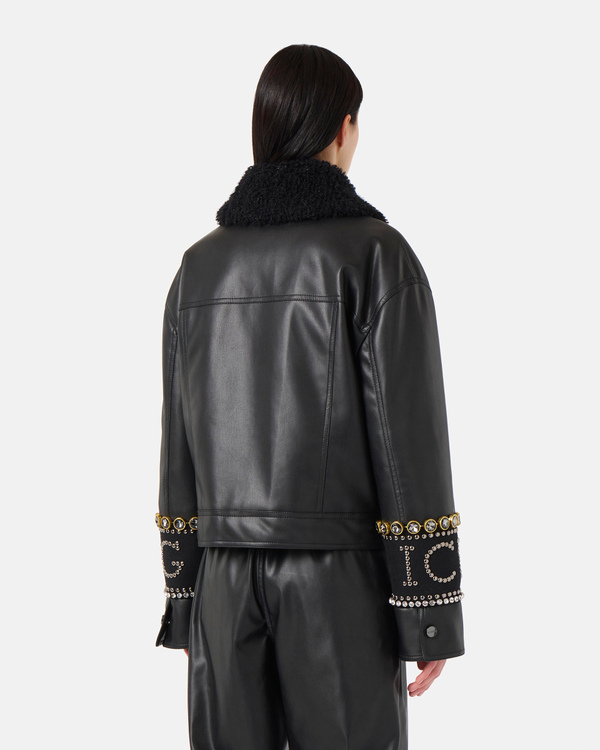 Eco-leather embellished jacket - Iceberg - Official Website