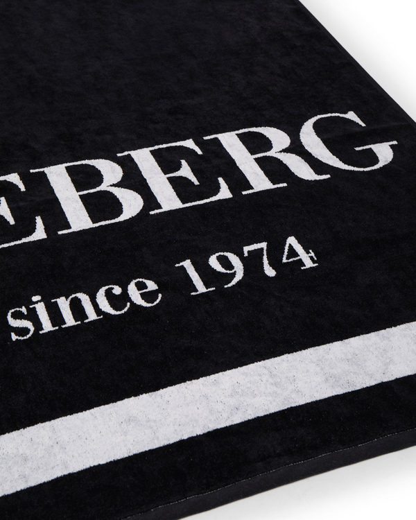 Heritage logo black beach towel - Iceberg - Official Website