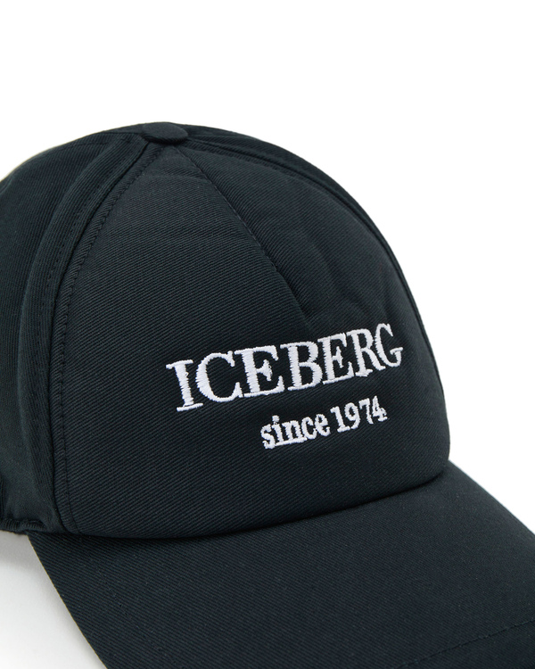 Heritage logo black baseball cap - Iceberg - Official Website
