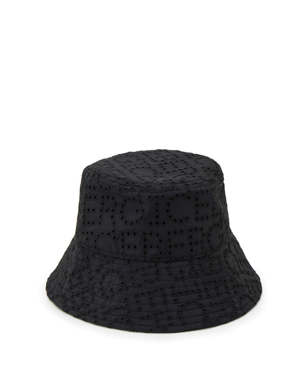 Black sangallo-effect bucket hat - Iceberg - Official Website