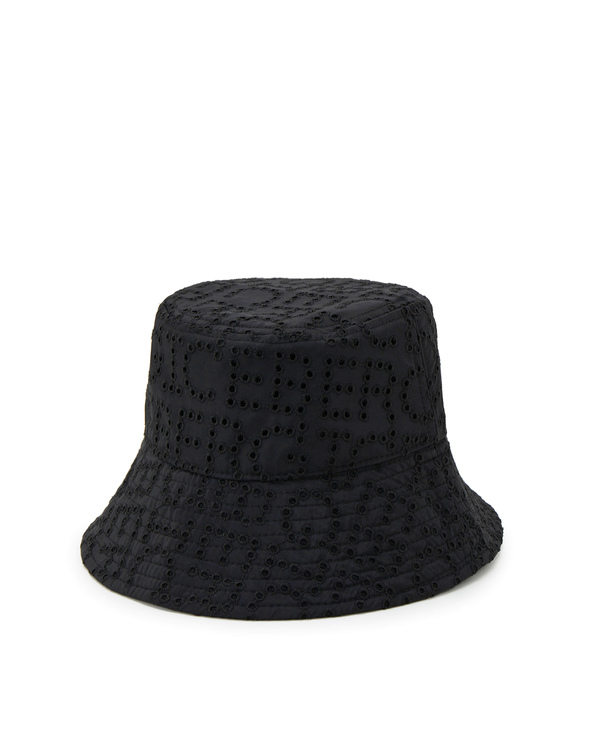 Black sangallo-effect bucket hat - Iceberg - Official Website