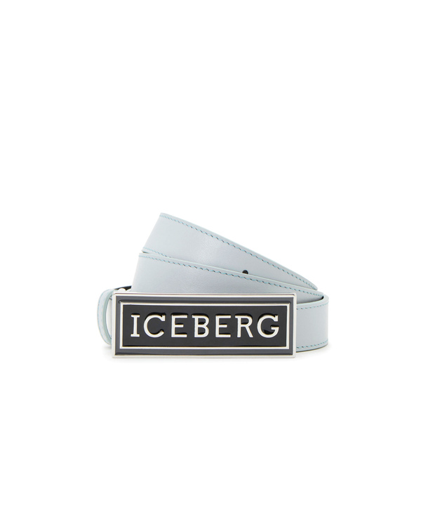 Cintura azzurra con logo - Iceberg - Official Website