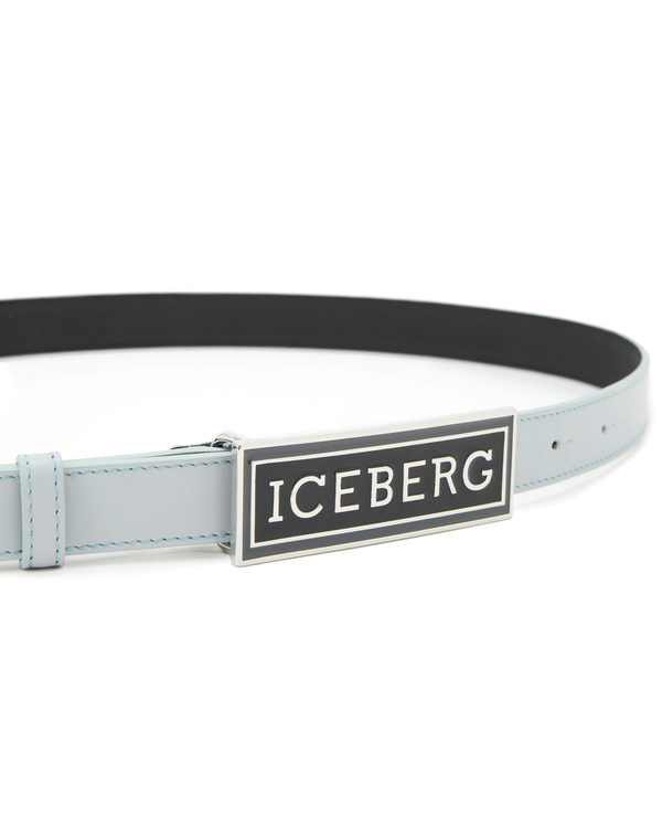 Cintura azzurra con logo - Iceberg - Official Website