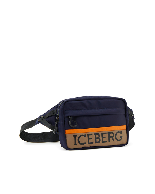 Blue bum bag with institutional logo - Iceberg - Official Website